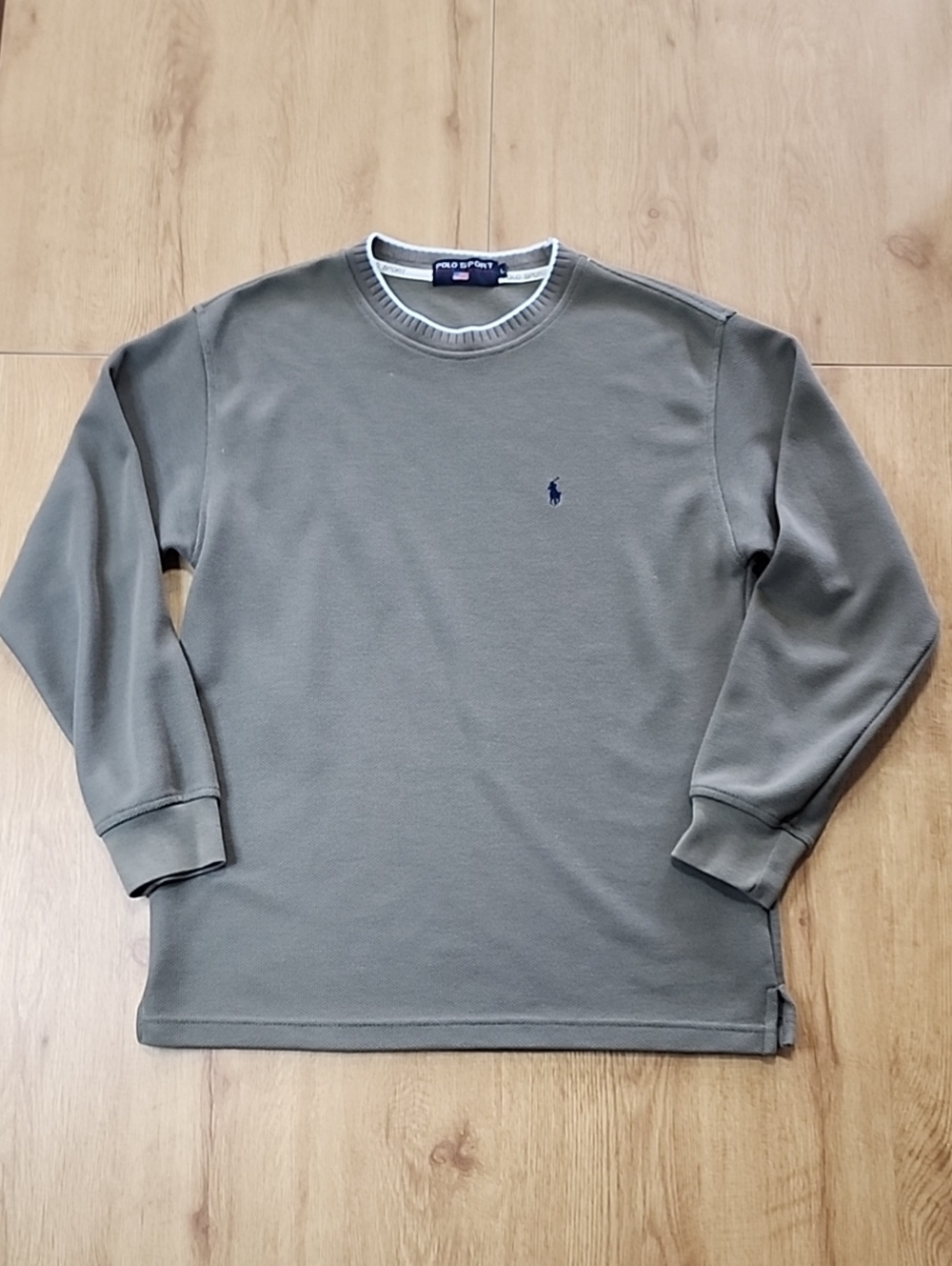 Polo by Ralph Lauren Olive Crewneck Sweater with Navy Pony
